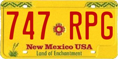 NM license plate 747RPG