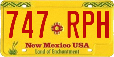 NM license plate 747RPH