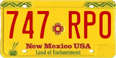 NM license plate 747RPO