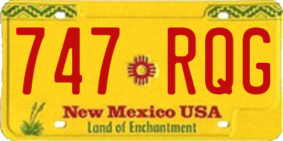 NM license plate 747RQG