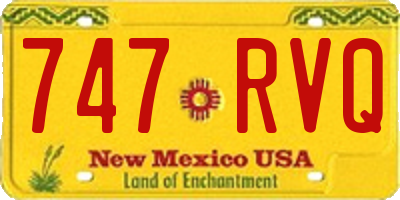 NM license plate 747RVQ