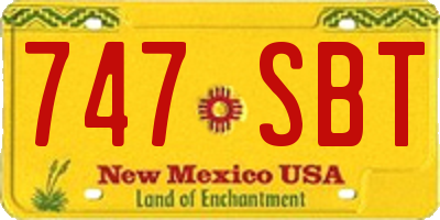 NM license plate 747SBT