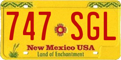 NM license plate 747SGL
