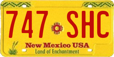 NM license plate 747SHC
