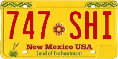 NM license plate 747SHI