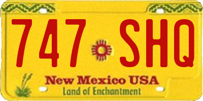 NM license plate 747SHQ