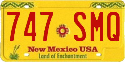 NM license plate 747SMQ