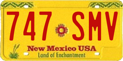 NM license plate 747SMV