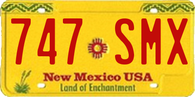 NM license plate 747SMX