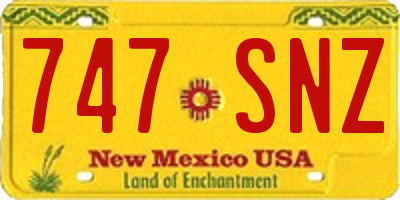 NM license plate 747SNZ