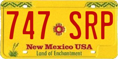 NM license plate 747SRP