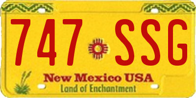 NM license plate 747SSG