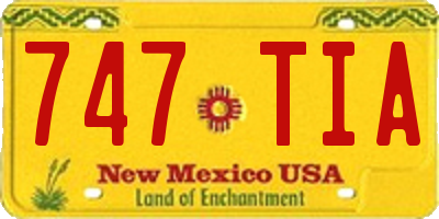 NM license plate 747TIA