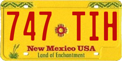 NM license plate 747TIH