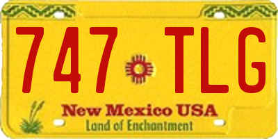 NM license plate 747TLG