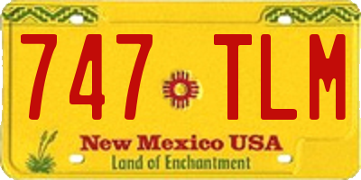 NM license plate 747TLM