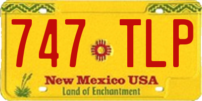 NM license plate 747TLP
