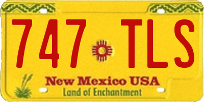 NM license plate 747TLS