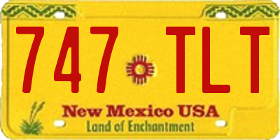 NM license plate 747TLT