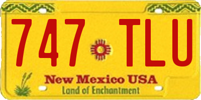 NM license plate 747TLU