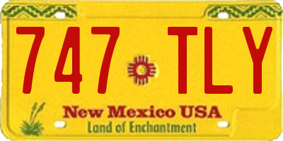 NM license plate 747TLY