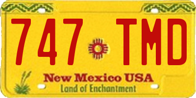NM license plate 747TMD