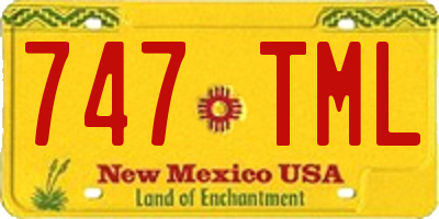 NM license plate 747TML