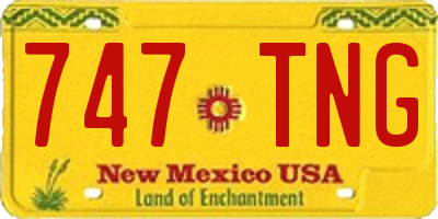 NM license plate 747TNG