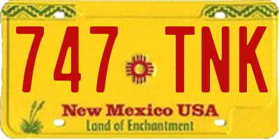 NM license plate 747TNK