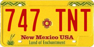 NM license plate 747TNT