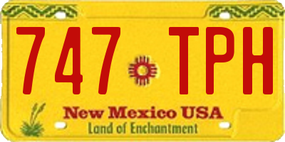 NM license plate 747TPH