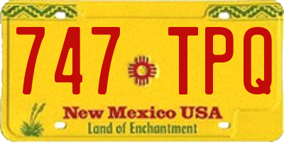 NM license plate 747TPQ