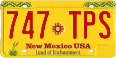 NM license plate 747TPS