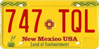 NM license plate 747TQL