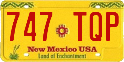 NM license plate 747TQP