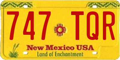 NM license plate 747TQR