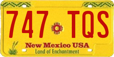 NM license plate 747TQS