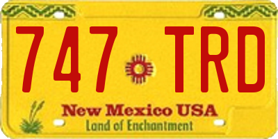 NM license plate 747TRD