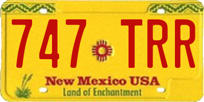 NM license plate 747TRR