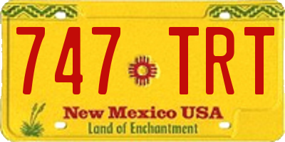 NM license plate 747TRT
