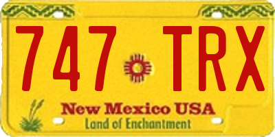NM license plate 747TRX