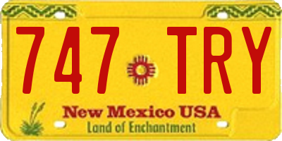 NM license plate 747TRY