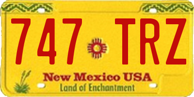 NM license plate 747TRZ