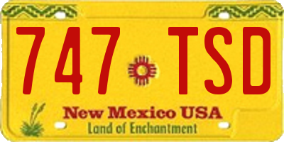 NM license plate 747TSD
