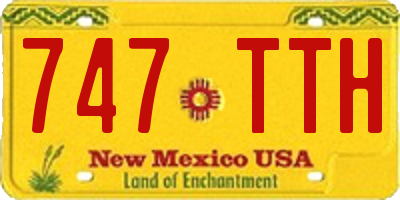 NM license plate 747TTH