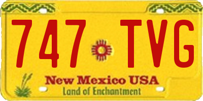NM license plate 747TVG