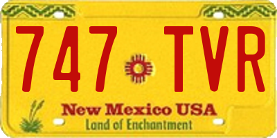NM license plate 747TVR