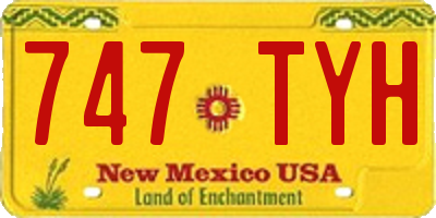 NM license plate 747TYH