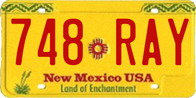 NM license plate 748RAY
