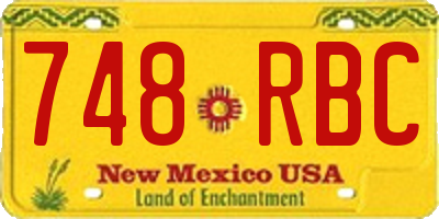 NM license plate 748RBC